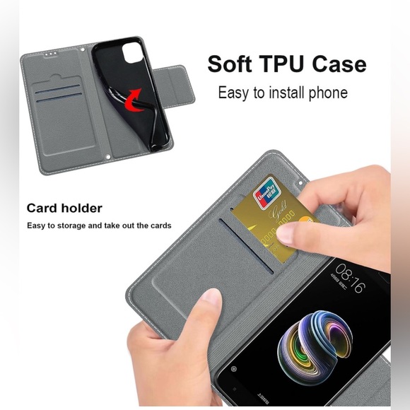 New KENHONER Case for iPhone 13 Pro Max Wallet Case, - Picture 5 of 7